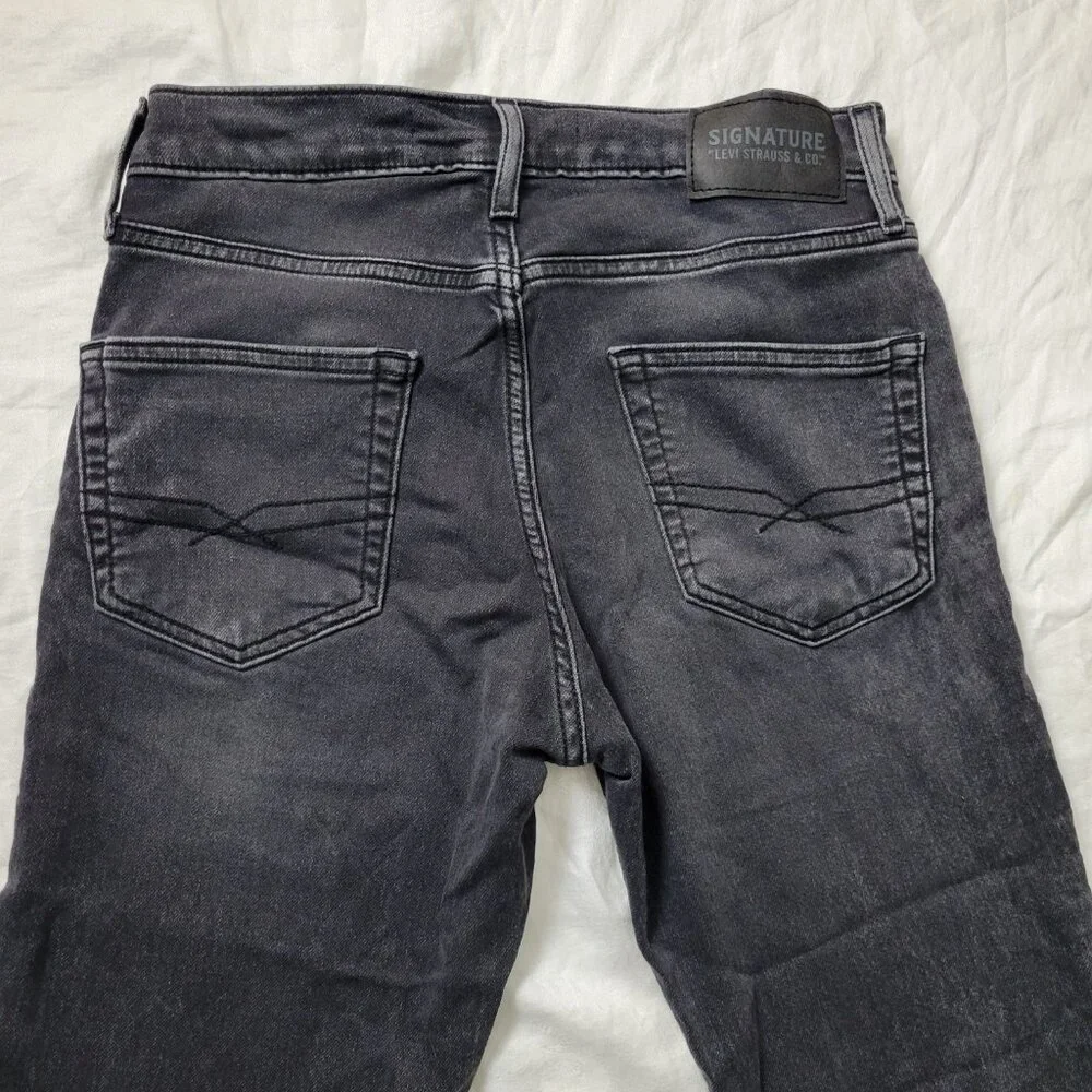Levi's Signature Jeans S37 Men's Black 30x30 Slim casual classic stretch Levi